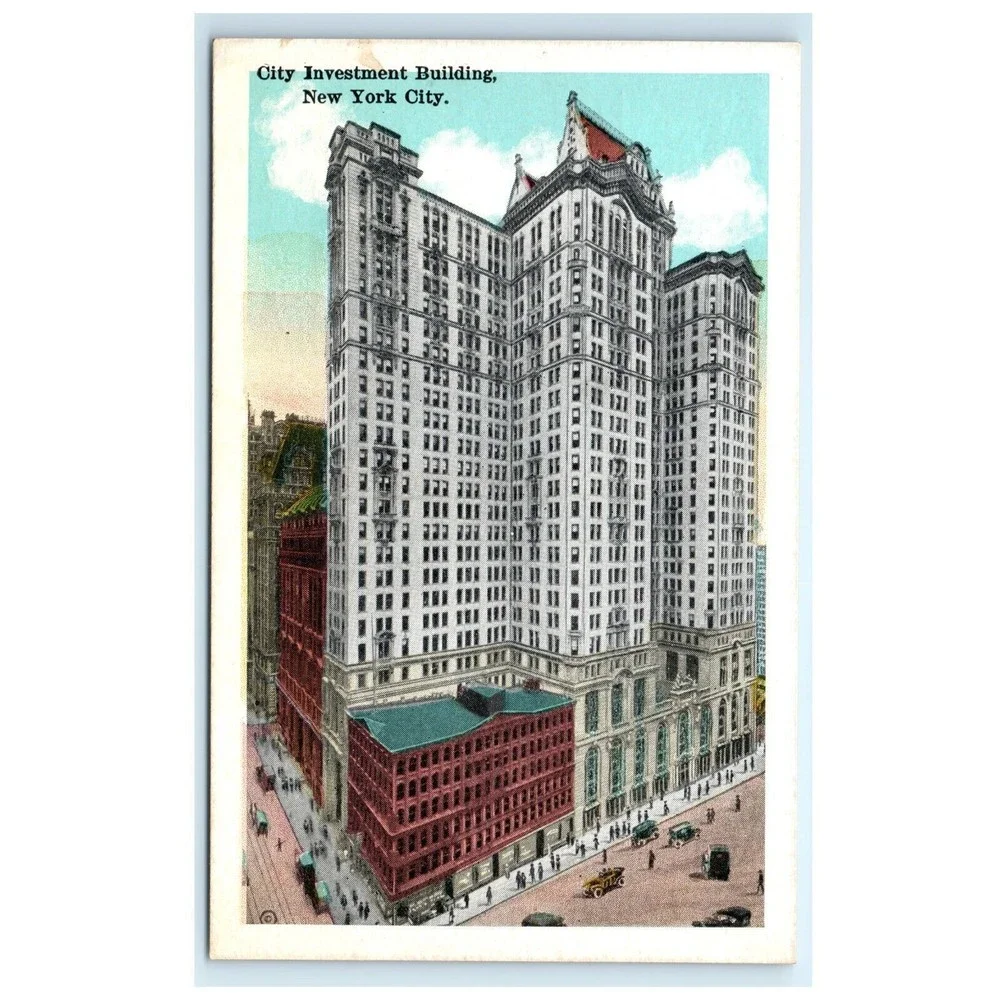 VTG Postcard New‎ York City NY City Investment Building Manhattan 1920s Unposted
